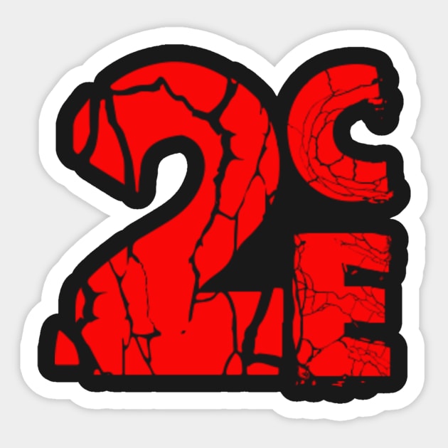 2CE- Red Apoc Edition Sticker by Second Class Elitist